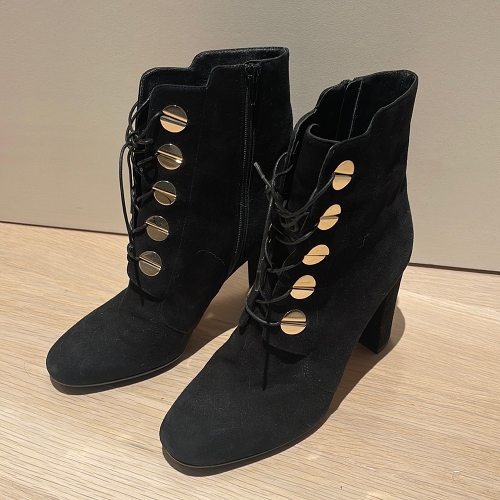 L.K. Bennett black suede boots